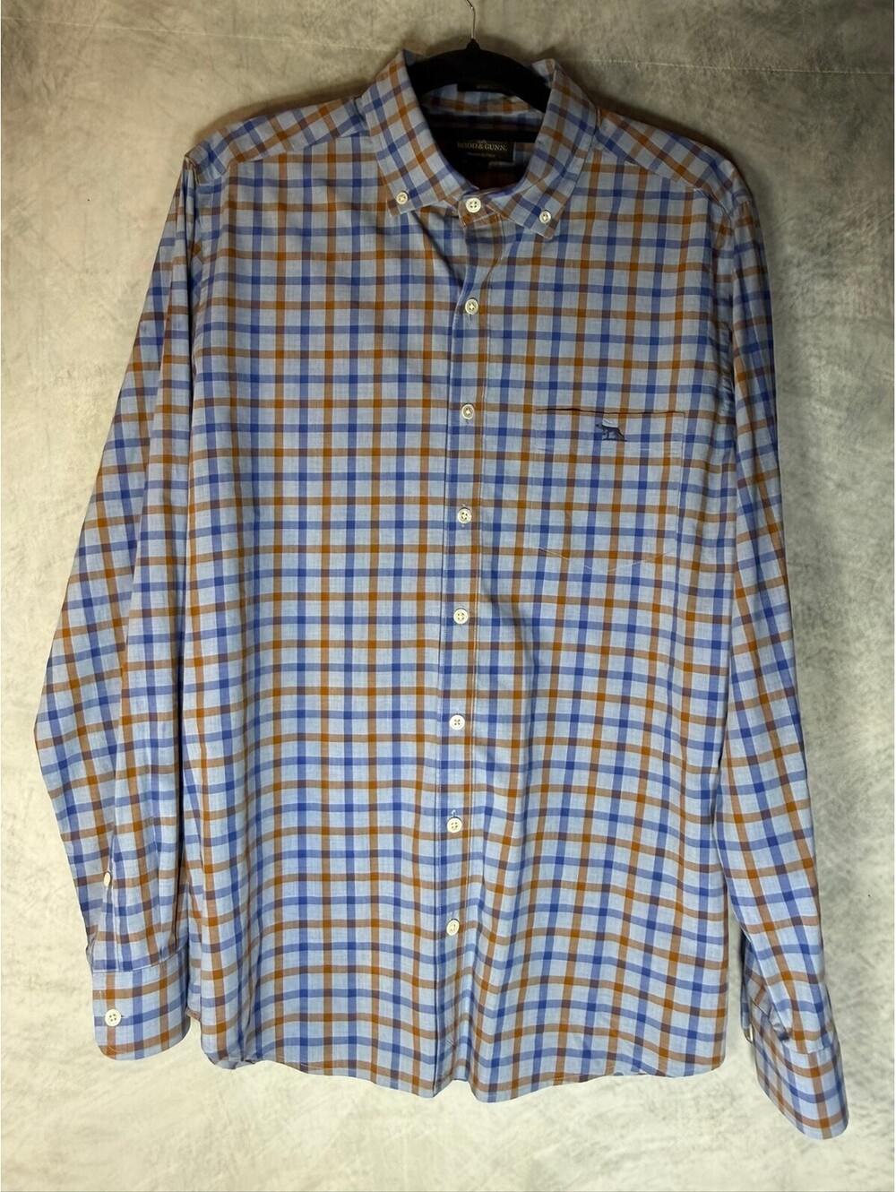 Rodd & Gunn Men’s Medium Plaid Shirt Sports Fit Woven Italy Long Sleeve